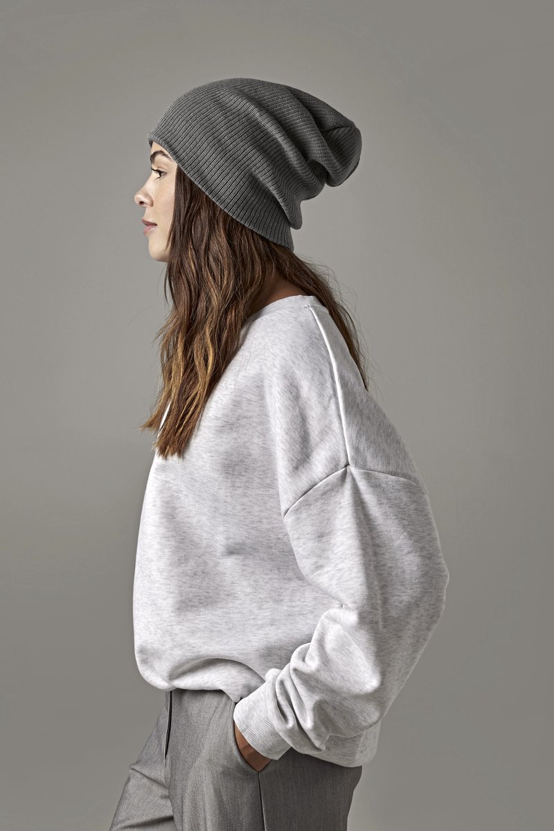 Beechfield Slouch Beanie aus weichem Polyacryl, Black One Size, CB461