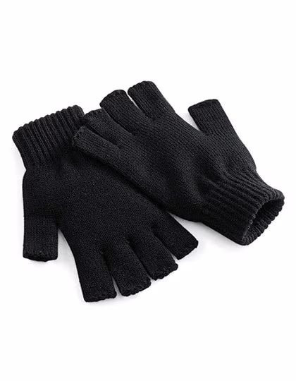 Beechfield Fingerless Gloves made of Soft-Touch Material, Black S/M, CB491