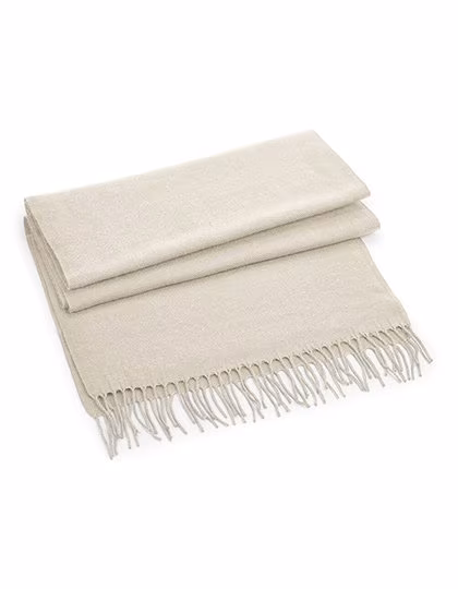 Beechfield Écharpe tissée classique oversize avec franges, Almond 186 x 47 cm, CB500
