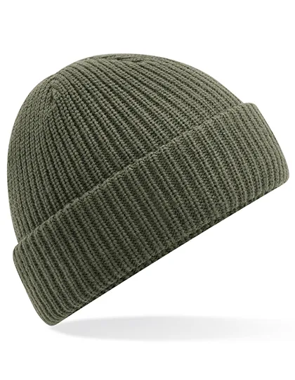 Beechfield Wasserabweisende Thermo-Beanie mit Umschlag, Olive Green One Size, CB505