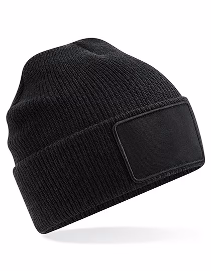 Beechfield Thinsulate Beanie mit abnehmbarem Patch, Black One Size, CB540