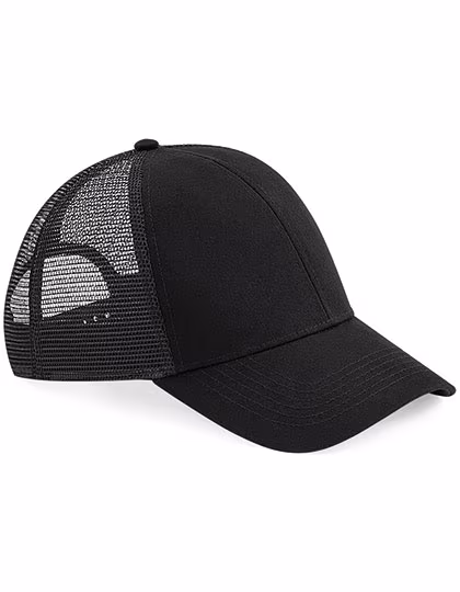 Beechfield Organic Cotton Trucker Cap with Mesh, Black One Size, CB60