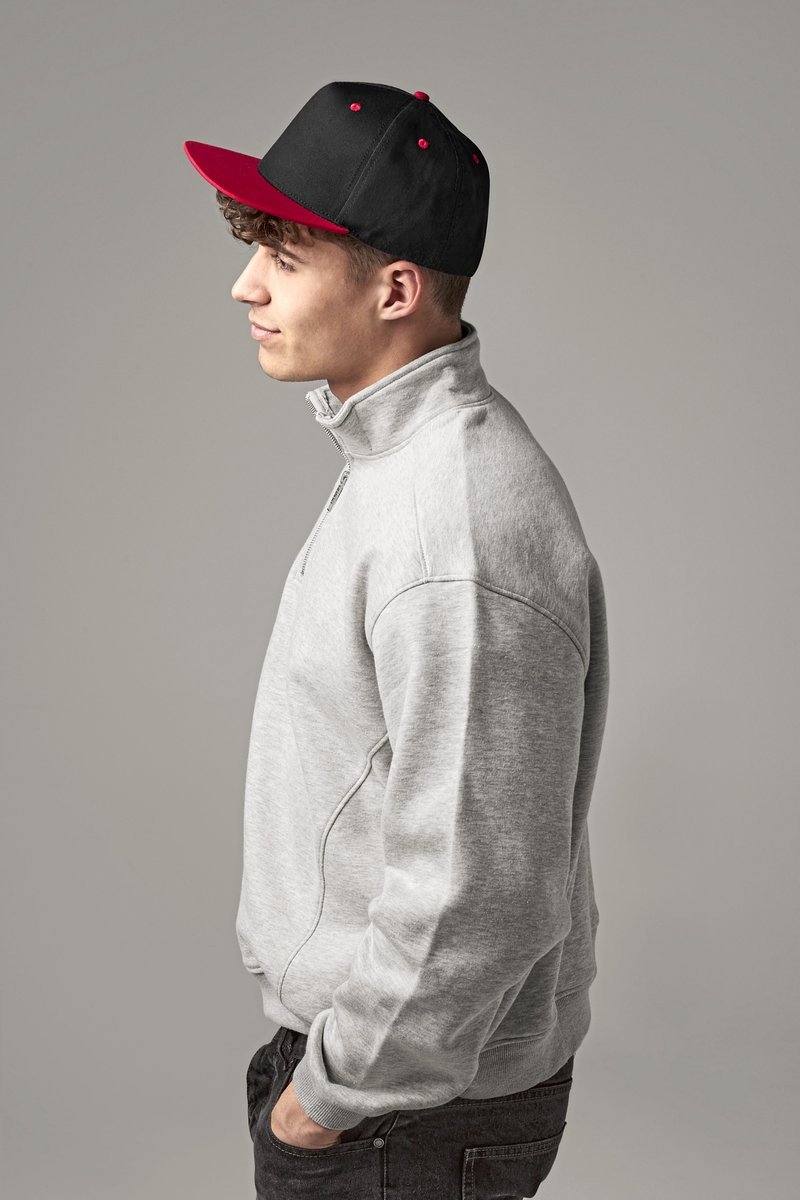 Beechfield 5-Panel Snapback Cap mit Kontrastdetails, Black/Yellow One Size, CB610c