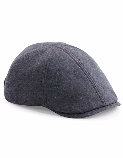 Beechfield Casquette Gatsby en Coton-lin avec boucle, Blue Linen One Size, CB621