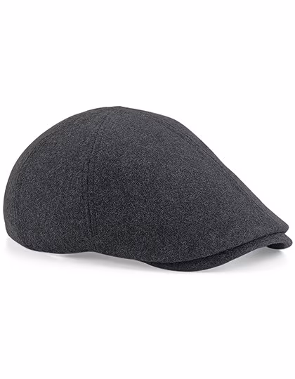 Beechfield Melton Wool Blend Ivy Cap with Visor, Charcoal Marl One Size, CB623