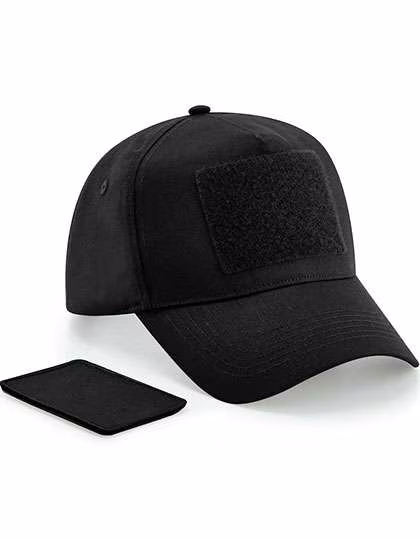 Beechfield Casquette 5 panneaux avec patch amovible, Black One Size, CB638