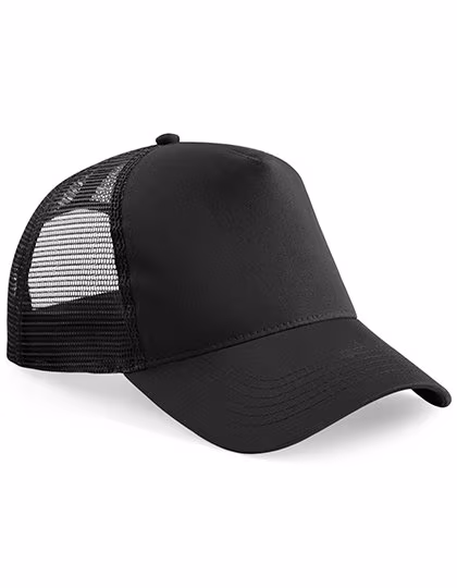 Beechfield Junior Snapback Trucker Cap in Cotone-Poliestere, Black/Black One Size, CB640B