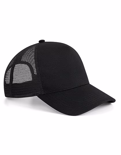 Beechfield Casquette Snapback Trucker Microknit avec inserts en filet, Black One Size, CB642