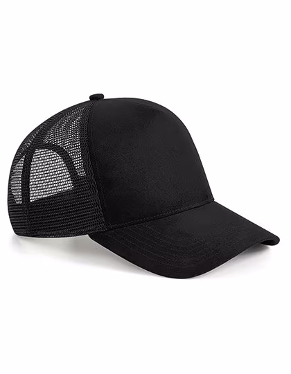 Beechfield Suede Snapback Trucker Cap 5-Panel, Black One Size, CB643
