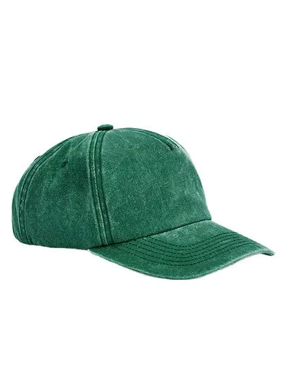 Beechfield Relaxed 5-Panel Vintage Cap Cotton, Vintage Bottle Green One Size, CB657