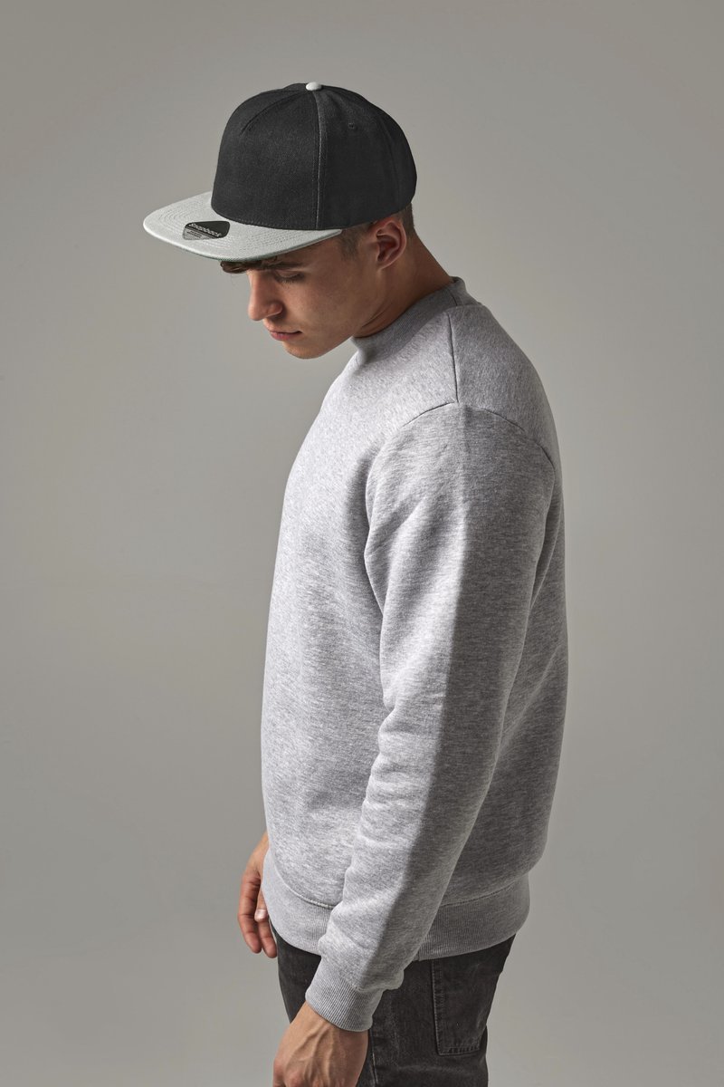 Beechfield Flache Schirm Snapback Cap aus Polyester, White/Black One Size, CB660
