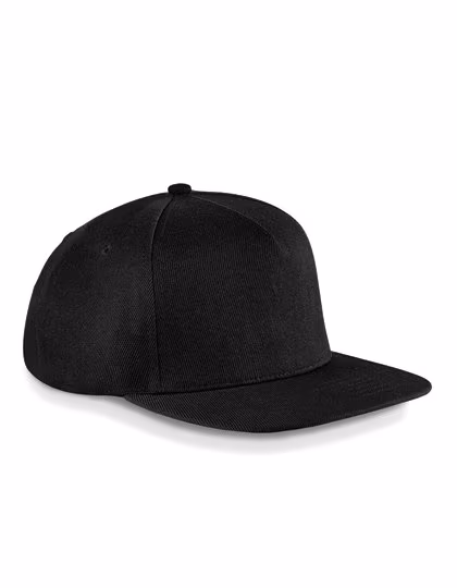 Beechfield Flat Brim Snapback Cap made of Polyester, White/Black One Size, CB660