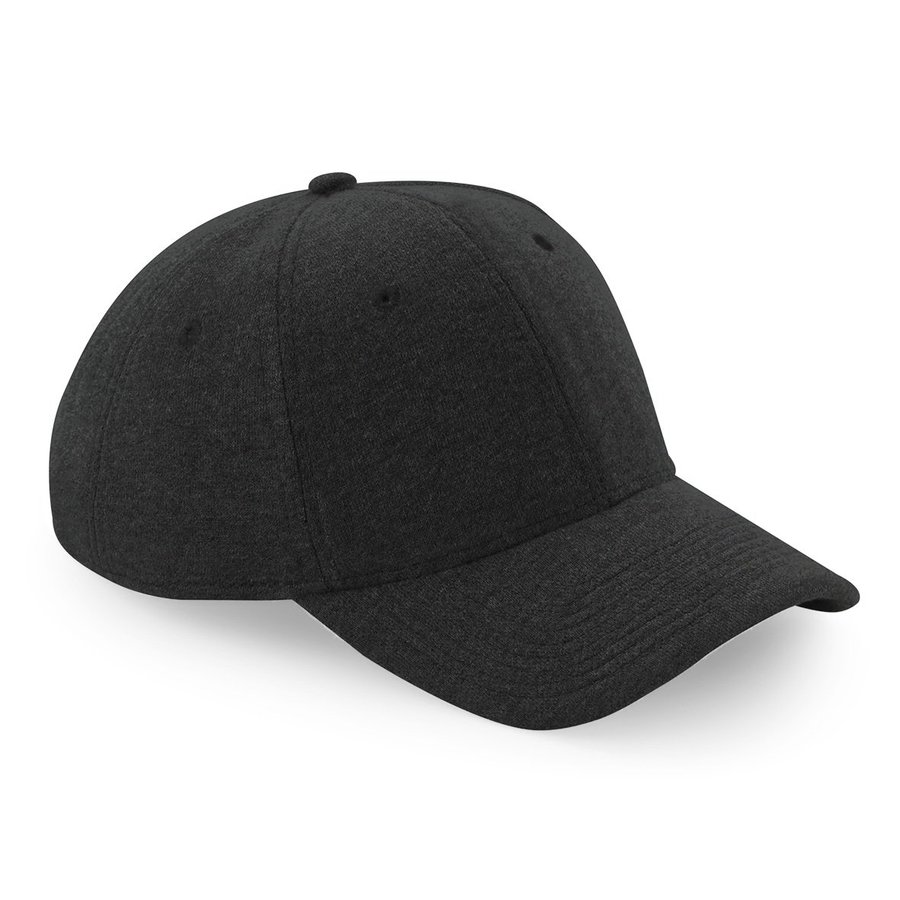 Beechfield Heather Graphite Jersey Baseball Cap, Black One Size, CB677