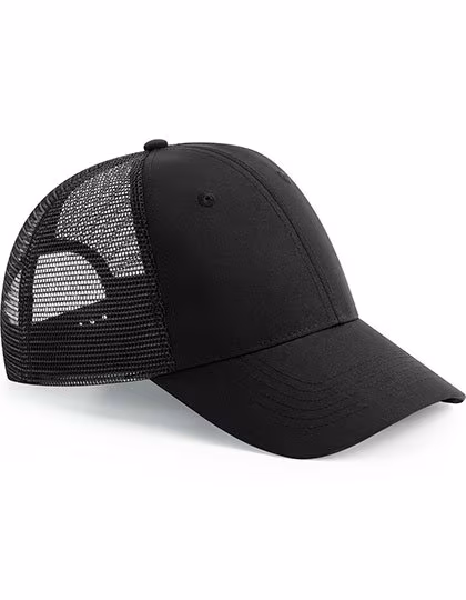 Beechfield Recyceltes 6 Panel Trucker Cap, Black One Size, CB75R