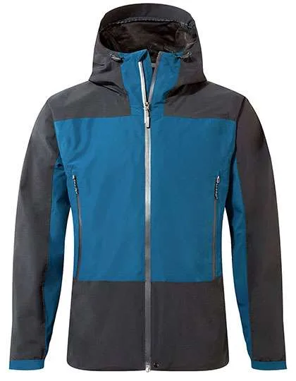 Craghoppers Expert Wasserdichte Outdoor-Jacke mit AquaDry-Stretch, Poseidon Blue/Dark Navy S, CEW004