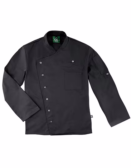 CG Workwear Chef's Jacket Turin GreeNature made of Organic Cotton, Black 44, CGW03100