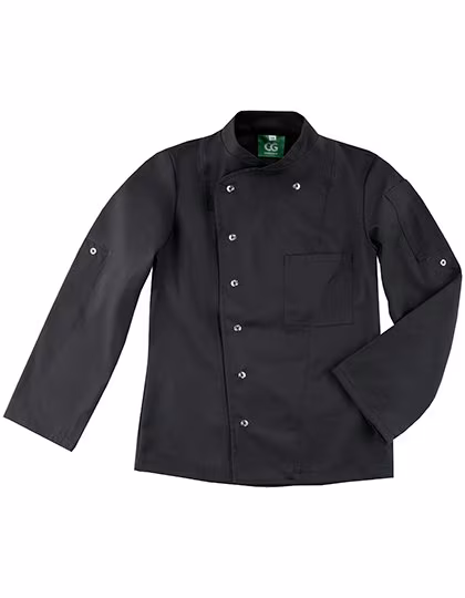 CG Workwear Sustainable Women's Chef's Jacket Turin GreeNature, Black 36, CGW03105