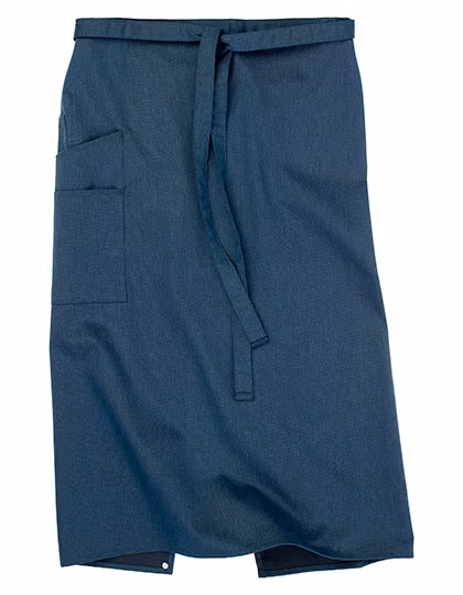 CG Workwear Tablier Bistro Macerata, Aspect Chiné, Blue Melange 80 x 100 cm, CGW1271