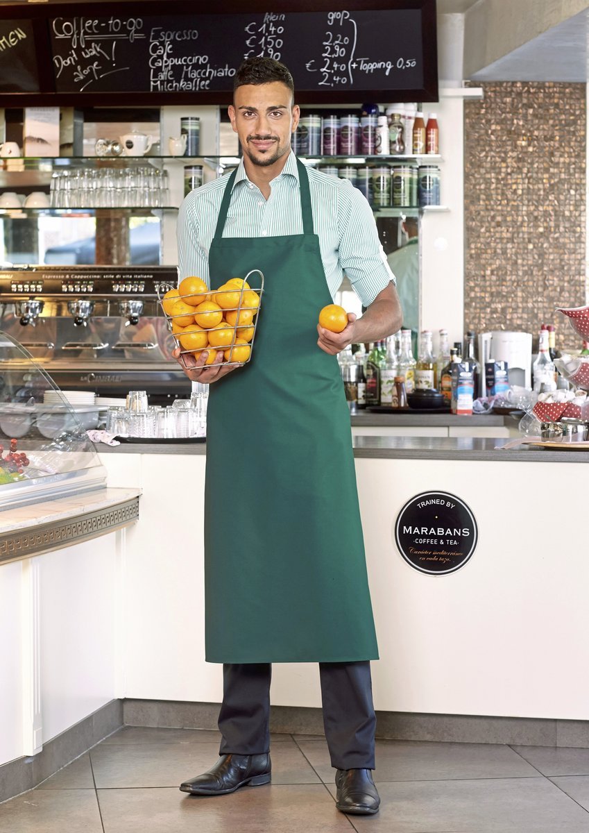 CG Workwear Latzschürze Verona 110 x 75 cm, Black 110 x 75 cm, CGW130