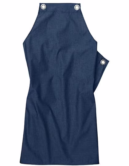 CG Workwear Tablier à Bavette Potenza X Mélange 50/50 Coton/Polyester, Blue Melange 90 x 71 cm, CGW141M