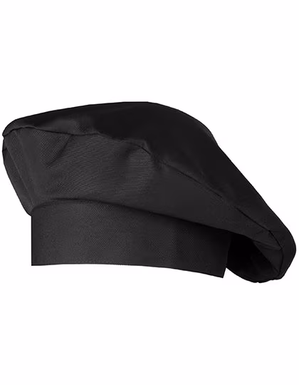 CG Workwear Toque de Chef Fano Classic, Infroissable, Facile d'Entretien, Black One Size, CGW180