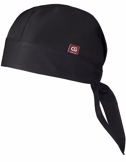 CG Workwear Cappello da cuoco Prato Classic con nastri, Black One Size, CGW185