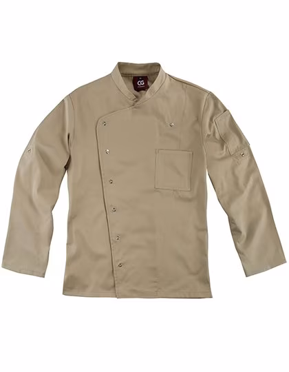 CG Workwear Kochjacke Turin Classic mit Druckknöpfen, Khaki 50, CGW3100