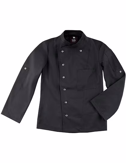 CG Workwear Chef's Jacket Turin Classic, Fitted for Women, Black 40, CGW3105