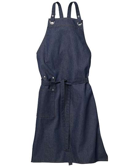 CG Workwear Tablier à bavette Jesi X Jeans avec poches, Denim 90 x 71 cm, CGW4141