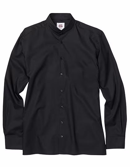 CG Workwear Slim-Fit Hemd mit Stehkragen, Black S, CGW580