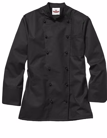 CG Workwear Kochjacke Rimini, knitterarm, 95°C waschbar, Black 44, CGW907