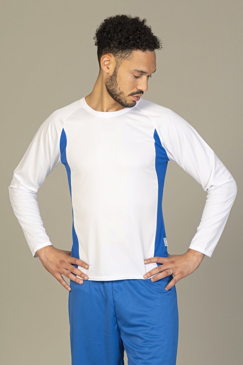 CONA SPORTS Racer Langarm Funktionsshirt Slim-Fit, Black/Neon Yellow XS, CN200