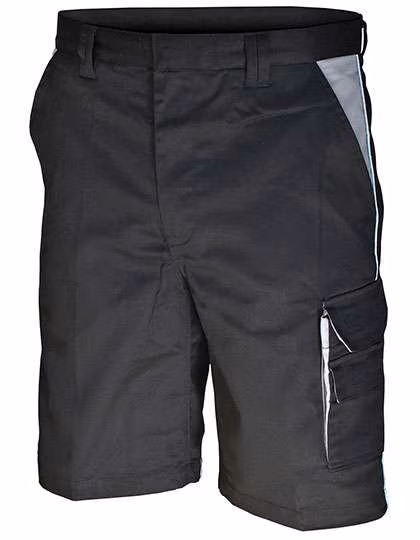 Carson Contrast Carson Work Shorts with Flex Waistband and Pockets, Black/Grey 48, CR481
