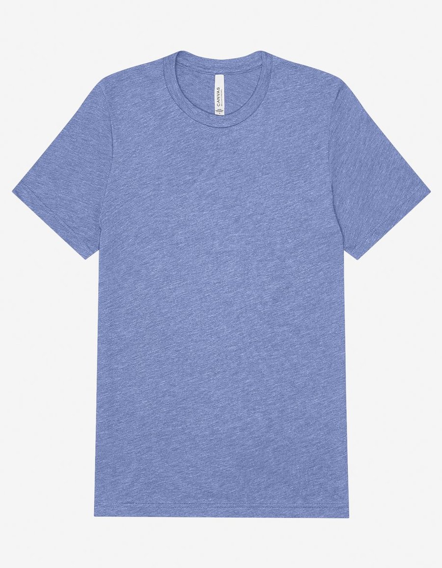 Canvas Unisex Triblend Crew Neck T-Shirt Aqua Triblend (Heather) M (CV3413), CV3413