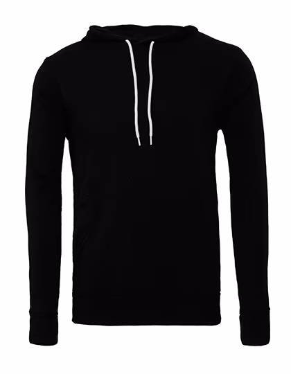 Canvas Fleece Pullover Hoodie mit Kangurutasche, Black XS, CV3719