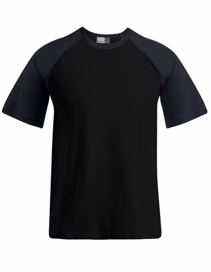 Promodoro T-Shirt Raglan con maniche a contrasto da Uomo, White/Black XS, E1060