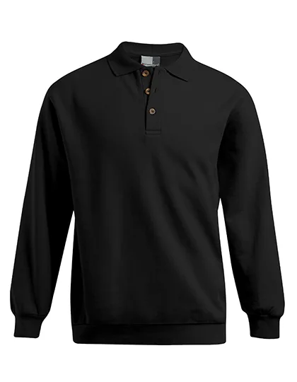 Promodoro Polo-Sweatshirt mit Polokragen und Elasthan, Black S, E2049N