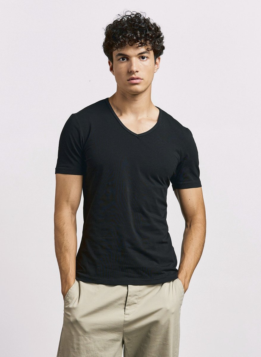 Promodoro Slim Fit V-Neck T-Shirt Baumwollmix, White L, E3082