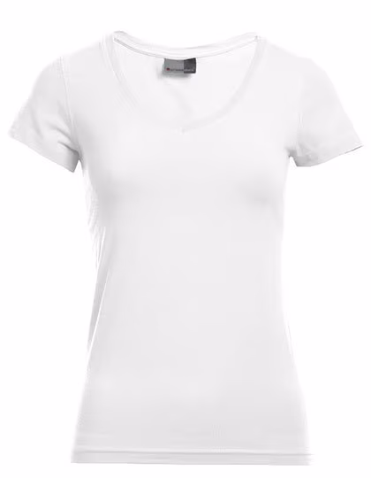 Promodoro Women´s Slim Fit V-Neck-T White XXL (E3086)