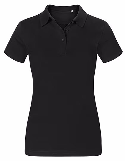 Promodoro Jersey Polo with Button Placket for Women, Black S, E4025