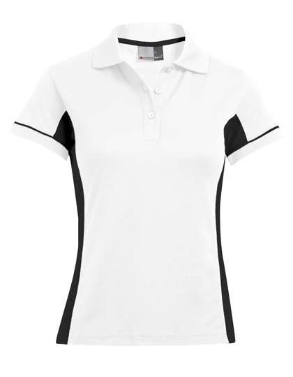 Promodoro Funktions-Polo mit CoolDry-Ausrüstung für Damen, White/Indigo M, E4525