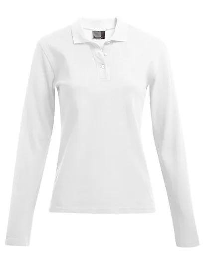 Promodoro Heavy Polo Langarmshirt Piqué für Damen, White XL, E4605