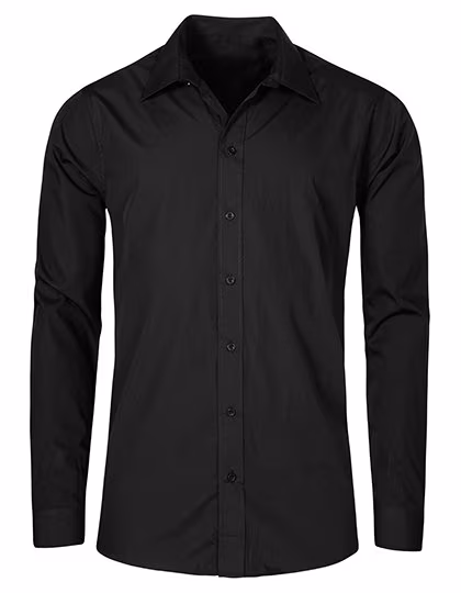 Promodoro Chemise Manches Longues en Popeline avec Col Kent, Black S, E6310