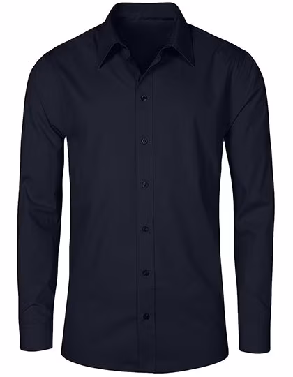 Promodoro Camicia a maniche lunghe in Popeline con collo Kent, Navy 3XL, E6310