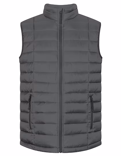 Promodoro Wattierte Herrenweste mit Stehkragen, Steel Gray S, E7634