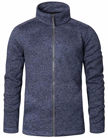 Promodoro Veste en Polaire Tricotée avec Col Officier, Heather Red S, E7720