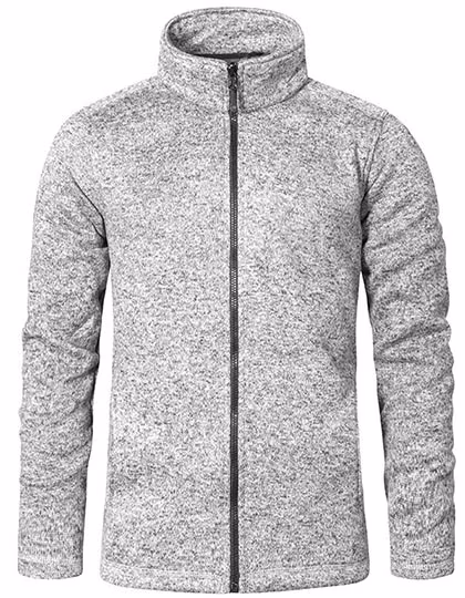 Promodoro Knit Fleece Jacket with Stand Collar, Heather Grey 3XL, E7720