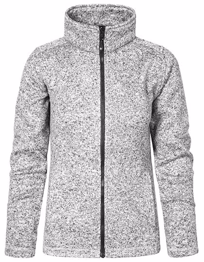 Promodoro Knit Fleece Jacket Women's with Stand Collar, Heather Grey M, E7725