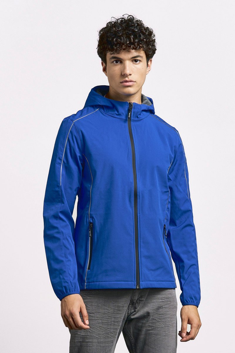 Promodoro Leichte Herren Softshell-Jacke mit Kapuze, Black S, E7830