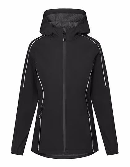 Promodoro Veste Softshell Légère à Capuche pour Femme, Black S, E7835